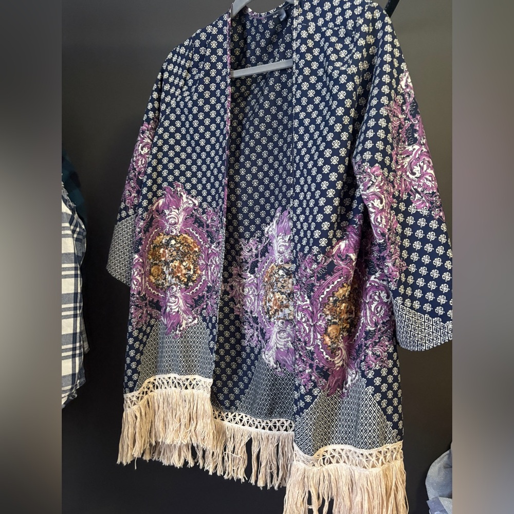 Kori Open Front Fringe Kimono